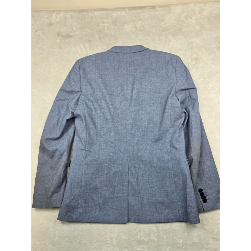 H&M Skinny Fit Suit Mens‎ 40R 2 Piece Pants 34x29 Blue Wool Blend